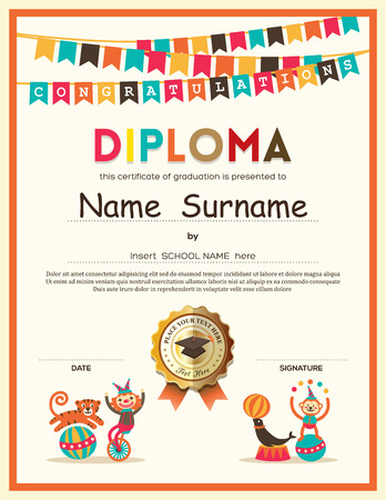 preschool elementary school kids diploma certificate template elementary school certificates templates