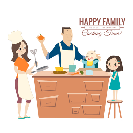 cooking cartoon happy family with parents and children cooking in kitchen vector cartoon illustration illustration - Cartoon Children Pictures cooking cartoon happy family with parents and children cooking in kitchen vector cartoon illustration illustration - Cartoon Children Pictures