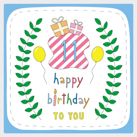 お誕生日おめでとうカード 6 歳の誕生日とは 6 年記念日の祭典のため のイラスト素材 ベクタ Image