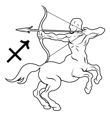 Illustration Der Schutze Der Bogenschutze Oder Zentauren Sternzeichen Horoskop Astrologie Zeichen Lizenzfrei Nutzbare Vektorgrafiken Clip Arts Illustrationen Image 23383268
