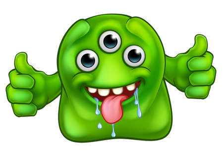 小さな緑の男の外国人漫画のキャラクターのイラスト素材 ベクタ Image