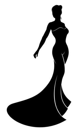 レースのドレスにカラフルなプリンセス シルエットのイラスト素材 ベクタ Image レースのドレスにカラフルなプリンセス シルエットのイラスト素材 ベクタ Image