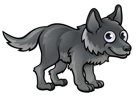 オオカミ動物漫画キャラクター マスコットのイラスト素材 ベクタ Image オオカミ動物漫画キャラクター マスコットのイラスト素材 ベクタ Image