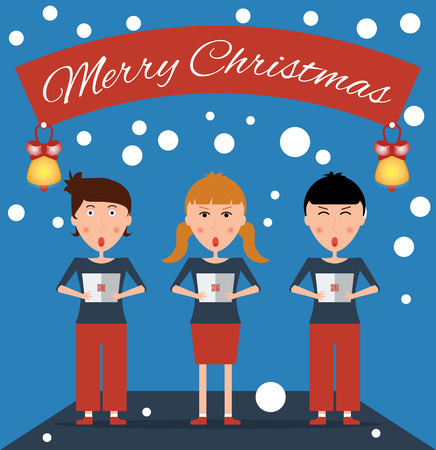 children sing christmas songs with a placard when it snows stock vector 47494099 - Children Christmas Songs children sing christmas songs with a placard when it snows stock vector 47494099 - Children Christmas Songs