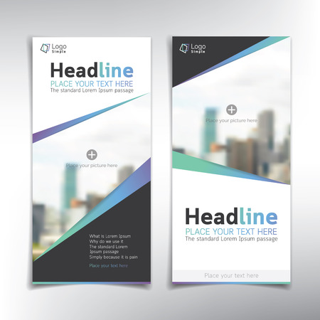 vertical banner vector background template can be used for where place flyers used