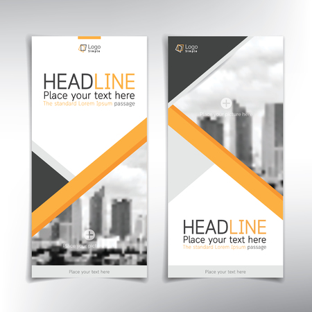 vertical banner vector background template can be used for where place flyers used