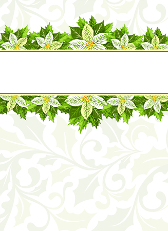 poinsettia border horizontal