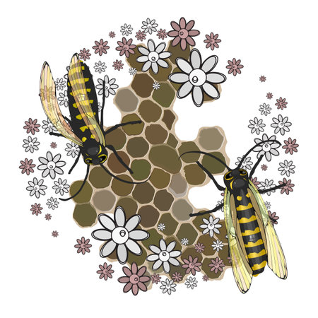 蜂と蝶ベクトル イラスト デザイン のイラスト素材 ベクタ Image 蜂と蝶ベクトル イラスト デザイン のイラスト素材 ベクタ Image