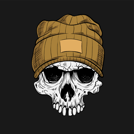 Hipster Schadel In Mutze Gekleidet Lizenzfrei Nutzbare Vektorgrafiken Clip Arts Illustrationen Image 88677902
