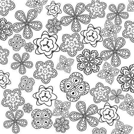 Relaxing Coloring Page With Flowers For Kids And Adult, Art Therapy ... Relaxing Coloring Page With Flowers For Kids And Adult, Art Therapy ...