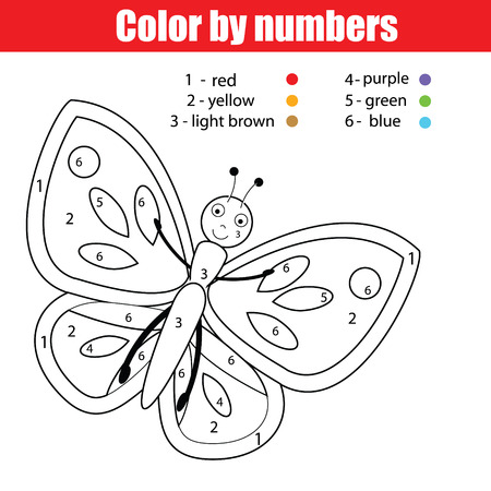 Coloring Page With Butterfly Drawing Game For Children Copy