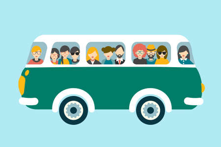 Crowded Bus Stock Illustrations, Cliparts and Royalty Free Crowded Bus  Vectors