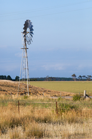 wind powered water pump for irrigation of a farm field in new