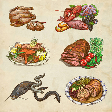シリーズから 食べ物や飲み物 手描きイラスト集 説明 コントロール フルサイズの古い紙などに手書きスケッチに基づくオリジナル手描きイラスト パック No 7 の写真素材 画像素材 Image シリーズから 食べ物や飲み物 手描きイラスト集 説明 コントロール フルサイズの古い紙などに手書きスケッチに基づくオリジナル手描きイラスト パック No 7 の写真素材 画像素材 Image