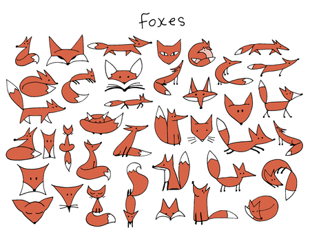 かわいいキツネ顔文字のセットです ベクトルの図 のイラスト素材 ベクタ Image かわいいキツネ顔文字のセットです ベクトルの図 のイラスト素材 ベクタ Image