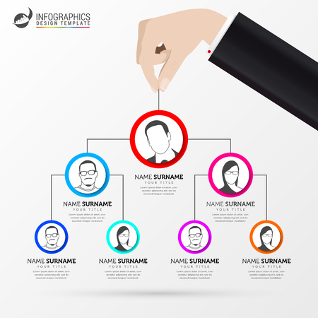 Infographic Design Template Creative Organization Chart Can