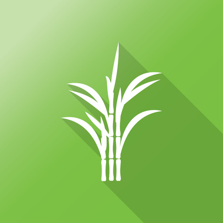 Sugar Cane Flat Icon With Long Shadow Illustration Sugar Cane Flat Icon With Long Shadow Illustration