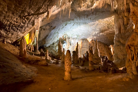 Postojna grotte in Slovenia Stockfoto