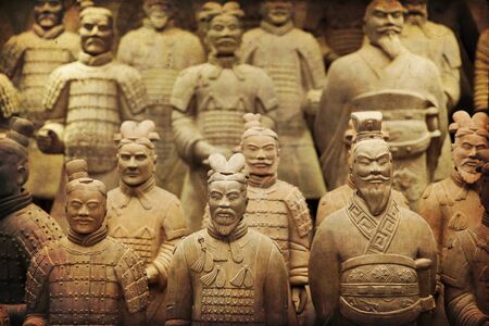 Beautiful view on the terracotta army in xian, china