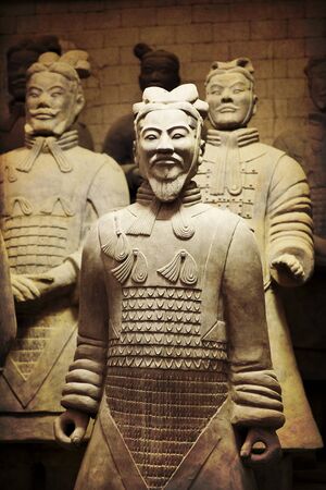 Beauriful view on the terracotta army in xian, china Stock Photo