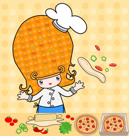 美しい花とかわいい女の子のイラストのイラスト素材 ベクタ Image