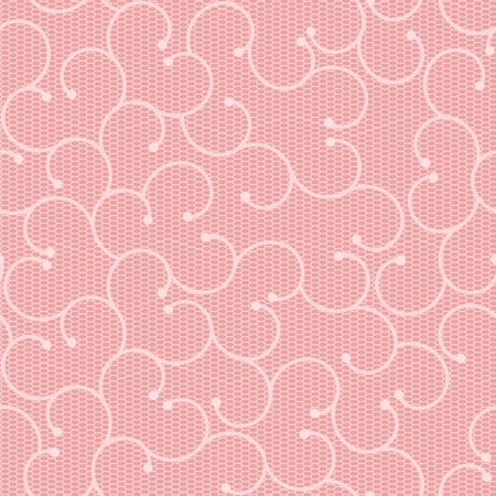 スパイラルとピンクのレース パターン オブジェクトは グループ化し 英語の名前が メッシュ グラデーション 透明度なし使用 のイラスト素材 ベクタ Image