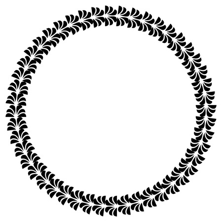 black and white round frame design element banners labels