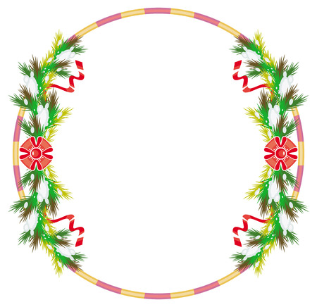 松の枝 雪フレーク コーンと休日冬フレーム ベクター クリップ アート のイラスト素材 ベクタ Image 松の枝 雪フレーク コーンと休日冬フレーム ベクター クリップ アート のイラスト素材 ベクタ Image