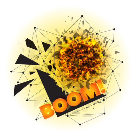 鋭い破片 火の玉 黒い三角形の白い背景で隔離の散乱部分が抽象的な爆発のベクター イラストです テキストを削除することができます のイラスト素材 ベクタ Image 鋭い破片 火の玉 黒い三角形の白い背景で隔離の散乱部分が抽象的な爆発のベクター イラストです テキストを削除することができます のイラスト素材 ベクタ Image