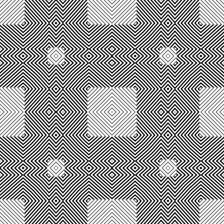 抽象的な幾何学模様 モダンな黒と白のシームレスな壁紙 ベクトルの図 幾何学図形をファンタジー モノクロ背景 のイラスト素材 ベクタ Image