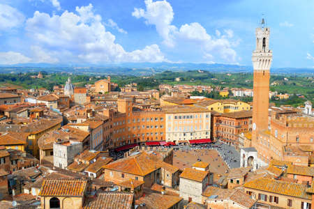 Aerial view of siena cathedral, tuscany, italy, top view Zdjęcie Seryjne