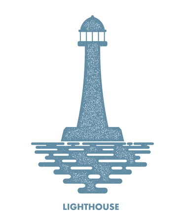 青と白の色で灯台セット アート イラストのイラスト素材 ベクタ Image