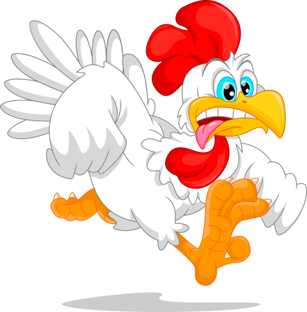 Cute rooster cartoon Vector Illustration