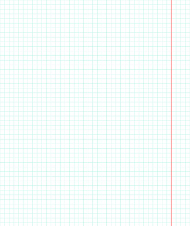 케이지 디자인의 종이 시트. 노트북에서 잎. 학교 용지. 케이지 예약. 노트 빨간색 여백 잎. 정사각형의 종이