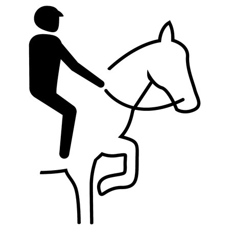 イラストはスポーツピクトグラム乗馬 ドレッシング マーチングモードを表しています スポーツや機関の材料のための理想 のイラスト素材 ベクタ Image