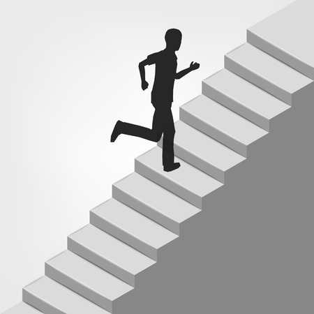 図は斜めの階段上走っている男 のイラスト素材 ベクタ Image 図は斜めの階段上走っている男 のイラスト素材 ベクタ Image