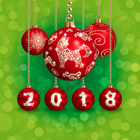 the dog is a symbol of the 2018 chinese new year christmas decorations vector - Chinese Christmas Decorations the dog is a symbol of the 2018 chinese new year christmas decorations vector - Chinese Christmas Decorations