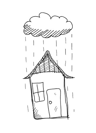 労働者の日落書き 手の手描きベクトル イラスト漫画落書きスタイルでレンチをつかみます のイラスト素材 ベクタ Image