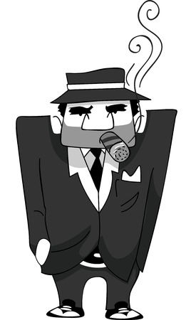 マシンガンを持ってマフィアのメンバーのイラスト のイラスト素材 ベクタ Image マシンガンを持ってマフィアのメンバーのイラスト のイラスト素材 ベクタ Image