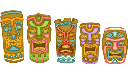 1 283 hawaiian tiki stock vector illustration and royalty free