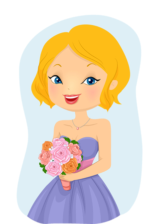 素敵な花嫁介添人の結婚式のブーケをキャッチのイラスト の写真素材 画像素材 Image 素敵な花嫁介添人の結婚式のブーケをキャッチのイラスト の写真素材 画像素材 Image