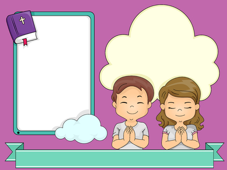 聖書教会に出席サービスを運ぶ就学前の子供のペアのイラスト の写真素材 画像素材 Image 聖書教会に出席サービスを運ぶ就学前の子供のペアのイラスト の写真素材 画像素材 Image