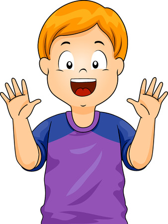 ジムには幼い男の子のイラストの服やって体力テストの Ups をプル の写真素材 画像素材 Image