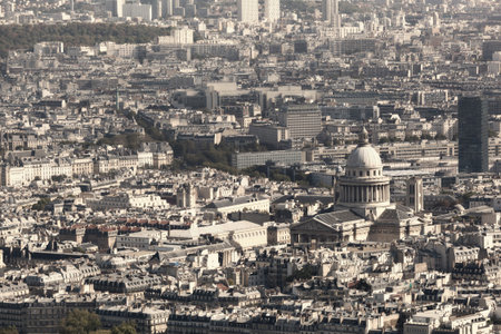 パリ、フランスの凱旋門の上空からの眺めの写真素材・画像素材 Image