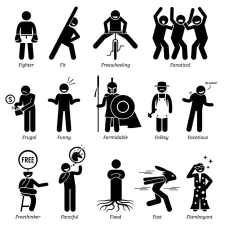 782 character traits cliparts stock vector and royalty free