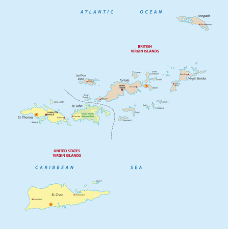 Virgin islands map