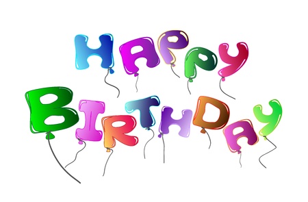 Bright balloons "happy birthday"