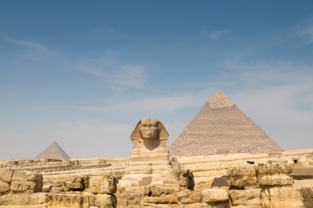the sphinx and pyramid of khafre stock photo picture and royalty