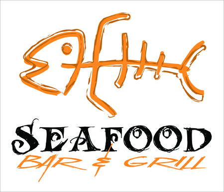 魚骨アイコンのイラスト素材 ベクタ Image