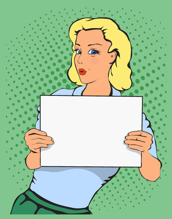 セクシーなピンナップ ガールのバナーとテキストのための場所 レトロ ポップ アートのベクトル イラスト のイラスト素材 ベクタ Image セクシーなピンナップ ガールのバナーとテキストのための場所 レトロ ポップ アートのベクトル イラスト のイラスト素材 ベクタ Image